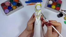 Frozen Elsa Painting Plaster Figure. Раскрашиваем Гипсовую Эльзу Холодное Сердце. Playdough Video.