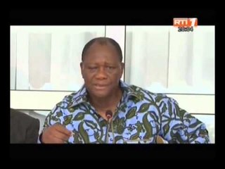 Face aux journalistes,le président de la république fait le point de sa visite d'Etat dans le Tonkpi