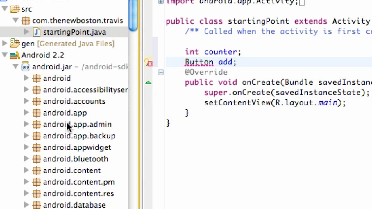 Android Application Development Tutorial - 8 - Setting up Variables and Referencing XML ids