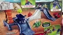 DinoTrux Toys Ton-Ton Catches Ramp on Rock and Load Skate Park DinoTrux Episode FamilyToyReview