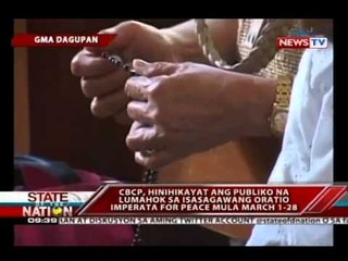 SONA: CBCP, hinihikayat ang publiko na lumahok sa isasagawang Oratio Imperata for Peace