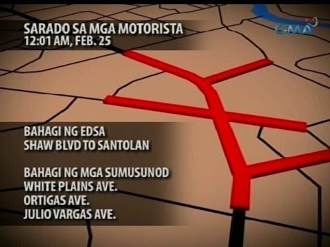 Saksi: Bahagi ng EDSA at ilang kalye, isasara para sa People Power anniversary