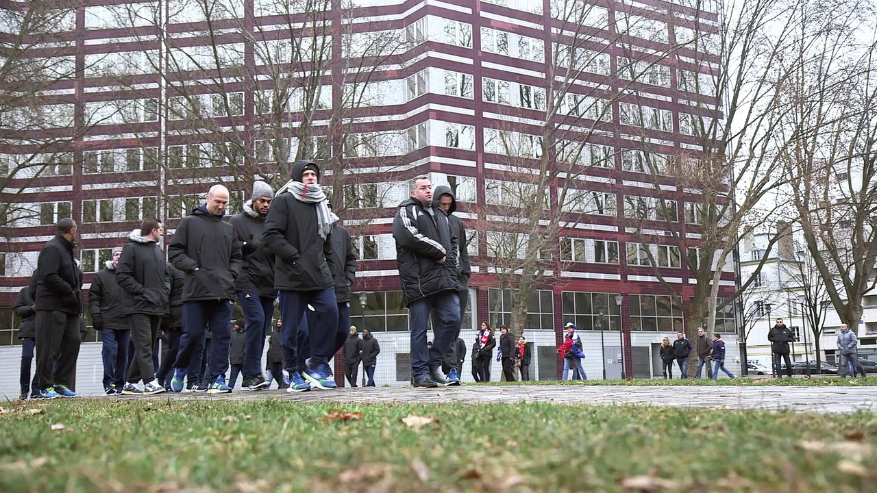 Promenade matinale pour les bleus ce matin avant la finale