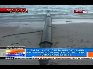 NTG: Tubig sa ilang lugar sa Boracay Island, nakitaan ng coliform bacteria
