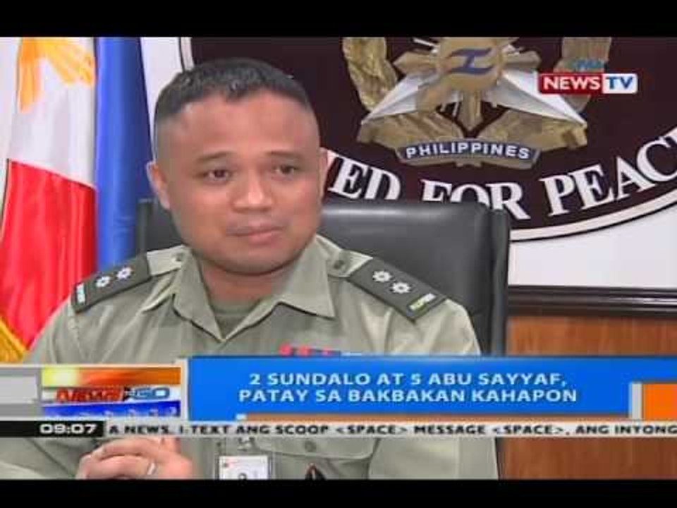 NTG: 2 sundalo at 5 Abu Sayyaf, patay sa bakbakan kahapon sa Patikul, Sulu