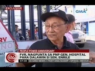 24 Oras: FVR, nagpunta sa PNP Gen. Hospital para dalawin si Sen. Enrile