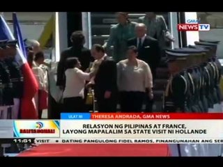 French Pres. Hollande, bibigyan ng arrival honors sa Malacañang