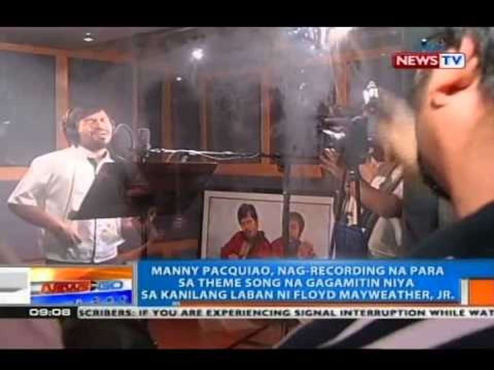 NTG: Pacquiao, nag-recording na para sa theme song ng laban niya vs. Mayweather