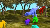 Colors Animals Nursery Rhymes Collection | Dinosaur, Godzilla, Lion, Bear Finger Family Rhymes