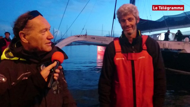 La Trinité-sur-Mer (56). Le retour triomphal de Francis Joyon