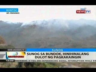 BT: Sunog sa bundok, hinihinalang dulot ng pagkakaingin