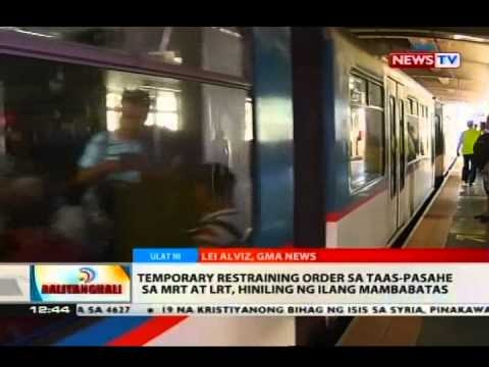 BT: TRO sa taas-pasahe sa MRT at LRT, hiniling ng ilang mambabatas