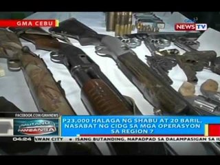 BP: P23,000 halaga ng shabu at 20 baril, nasabat ng CIDG sa mga operasyon sa Region 7