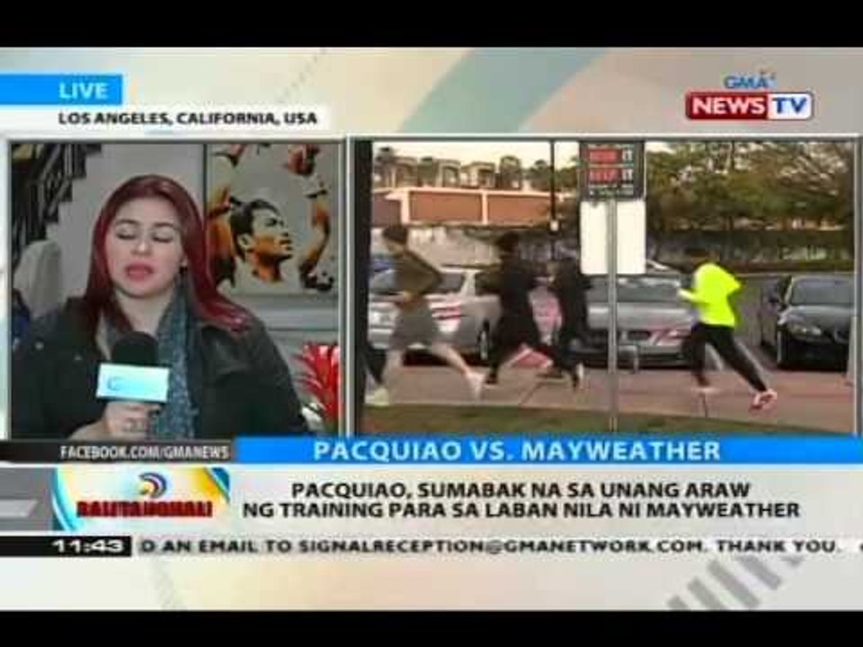Pacquiao, sumabak na sa unang araw ng training para sa laban nila ni Mayweather