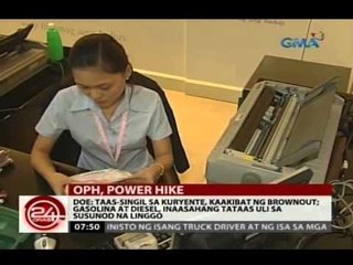 24 Oras: Taas-singil sa kuryente, kaakibat ng brownout