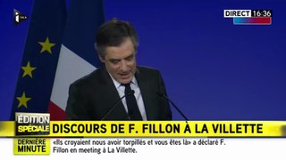 François Fillon défend son épouse Penelope en plein meeting à Paris
