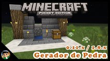 GERADOR DE PEDREGULHO... Minecraft PE/PC Tutoriais #01 | AlexMine8080