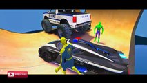 Policeman Spiderman & SPIDERMAN COLORS Police MONSTER TRUCK PARTY & Nursery Rhymes for Children