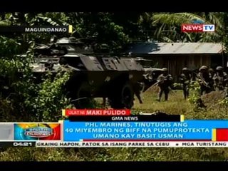 Phl Marines, tinutugis ang 40 miyembro ng BIFF na pumuprotekta umano kay Basit Usman