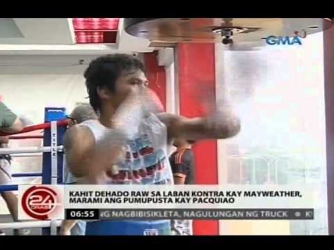 24Oras: Kahit dehado raw sa laban kontra kay Mayweather, marami ang pumupusta kay Pacquiao