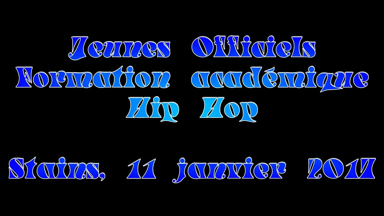 Formation académique Jeunes Officiels Hip Hop à Stains