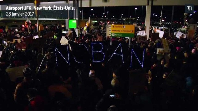 Manifestations contre le décret anti-immigration de Donald Trump, dans plusieurs aéroports des États-Unis