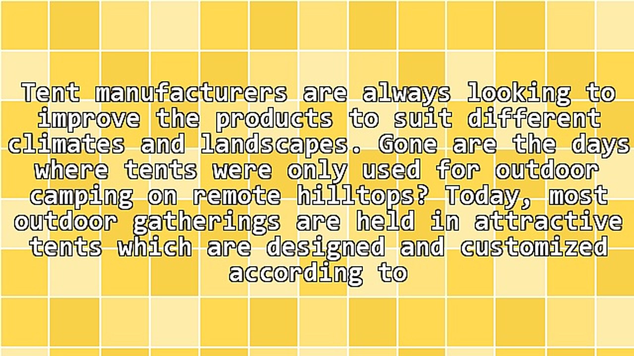 Find The Solutions From Tent Manufacturers