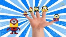 Minions Nursery Rhymes for Children Finger Family Spiderman | Batman SuperMan Funny SuperHeroes