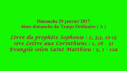 Homélie du 4ème dimanche du Temps Ordinaire - A ( 2017 )