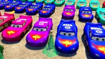 FROZEN ELSA COLORS & Disney Pixar Cars Lightning McQueen EPIC PARTY Fun Movie - Nursery Rhymes Songs