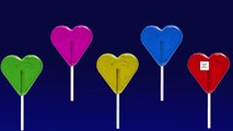 Mini Heart Lollipop Finger Family | Heart Lollipop Candy Daddy Finger Song