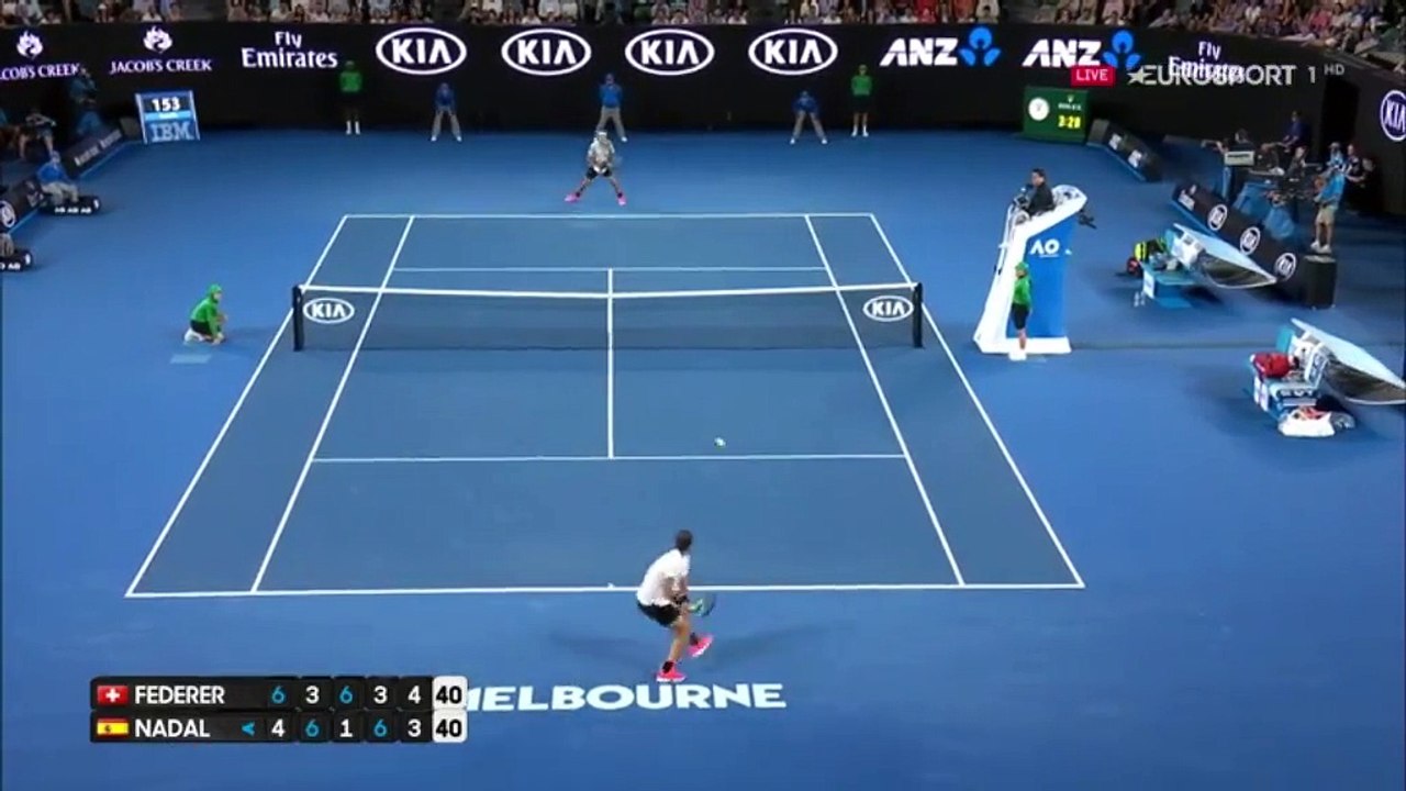 Roger Federer Unreal Point vs Rafael Nadal - Australian Open 2017 Final (HD)
