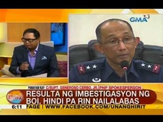 UB: Resulta ng imbestigasyon ng BOI, hindi pa rin nailalabas