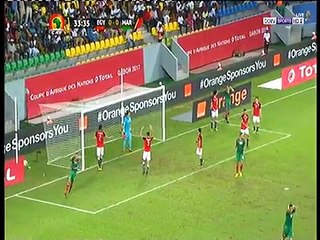 بالفيديو .. دفاع المنتخب المصرى يحرم مروان دا كوستا من إحراز الهدف الاول للمنتخب المغربى