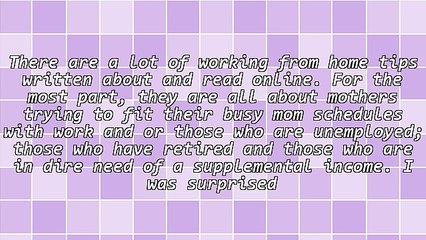 Working From Home Tips - Check It Out