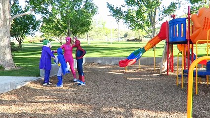 Ugly Elsa FACE REVEAL Flying Spider-man vs Joker Jail Prank Pink Spider-girl Hulk Batman Compilation