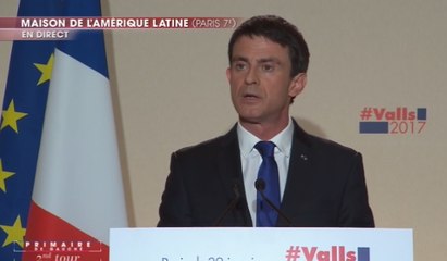 Manuel Valls : «Benoît Hamon est désormais le candidat de notre famille politique»