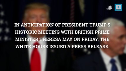 Team Trump accidentally spells British PM Theresa May's name wrong three times