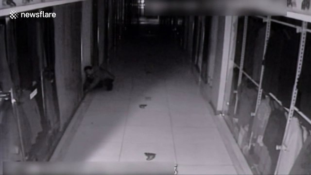 Alleged thief ask security guards for water