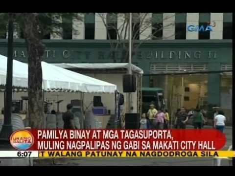 UB: Pamilya Binay at mga tagasuporta, muling nagpalipas ng gabi sa Makati City Hall