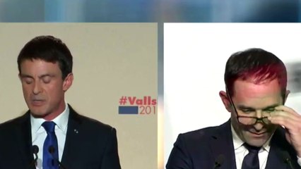 Скачать видео: Benoît Hamon coupe la parole à Manuel Valls