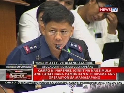 Kampo ni Napeñas, iginiit na nagsimula ang lahat nang pamunuan ni Purisima ang operasyon