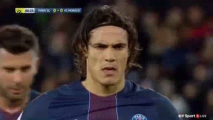 Edinson Cavani Penalty Goal HD - Paris Saint-Germain 1-0 AS Monaco 29.01.2017 HD