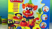 Playdoh Funny Clown Mold Balloons Animals - Learn the colors Clown Plastilina Plasticine Hasbro Toys