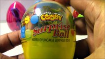 Open Cosby Surprise Ball With Toy Mobile Phone With Dragon Stickers And Candy Sweets