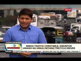 MMDA traffic constable, sinuntok umano ng hinuli niyang tricycle driver