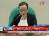 Press conference ng Senado kaugnay ng imbestigasyon nito sa engkwentro sa Mamasapano, Maguindanao