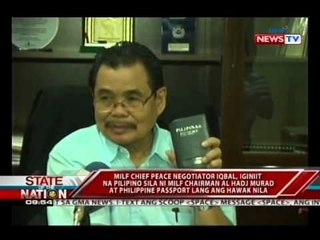 SONA: MILF chief negotiator Iqbal, iginiit na PHL passports ang hawak nila ni Chairman Murad
