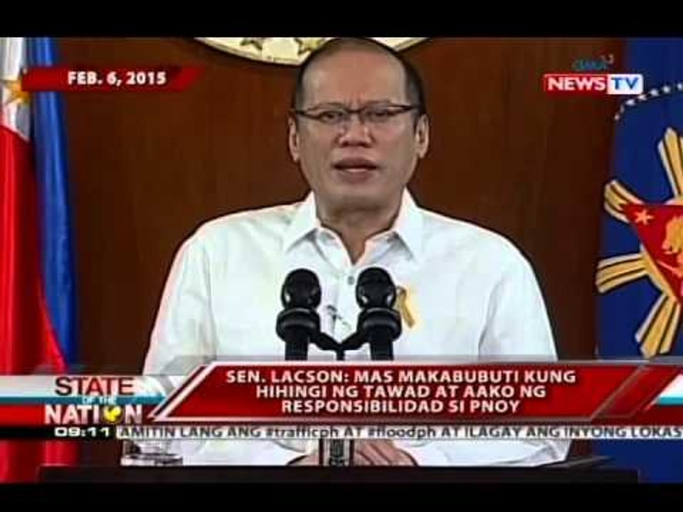 SONA: PNoy, dapat daw humingi ng tawad para sa nangyari sa Mamasapano ayon kay former Sen. Lacson