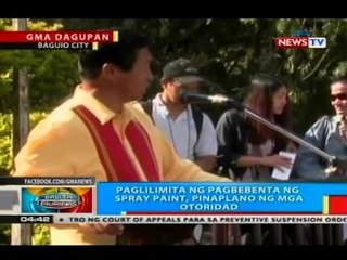 BP: Paglilimita ng pagbebenta ng spray paint sa Baguio City, pinaplano